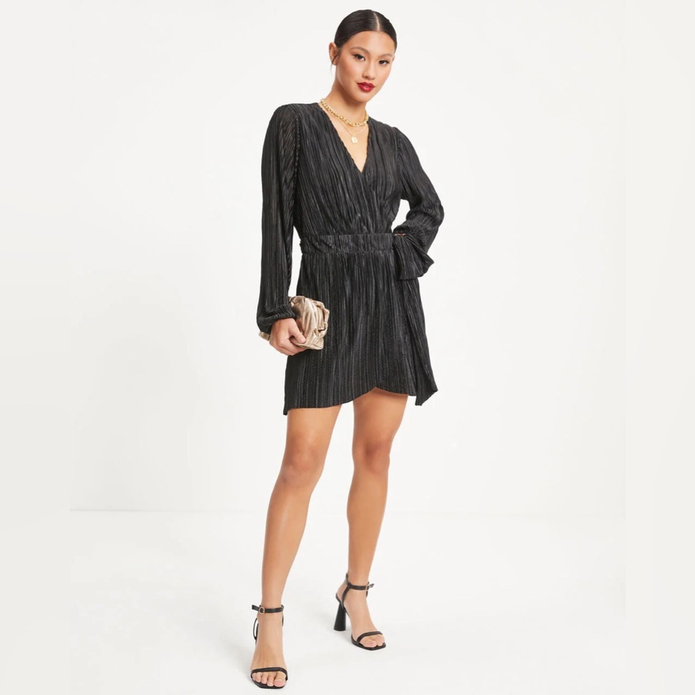 Brand New - Beyond Imagination Plisse Wrap Mini Dress